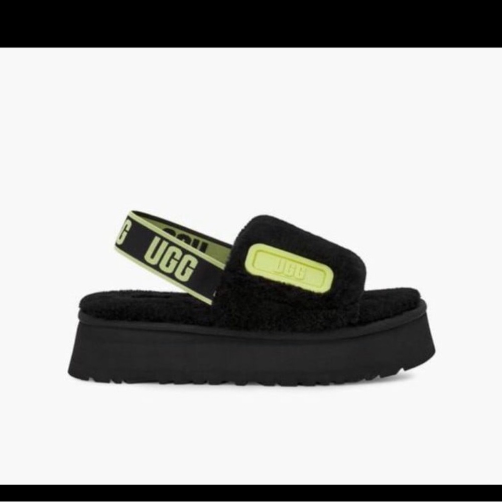 UGG Disco Slides – Women’s Size 10 – Platform Sheepskin Slides
